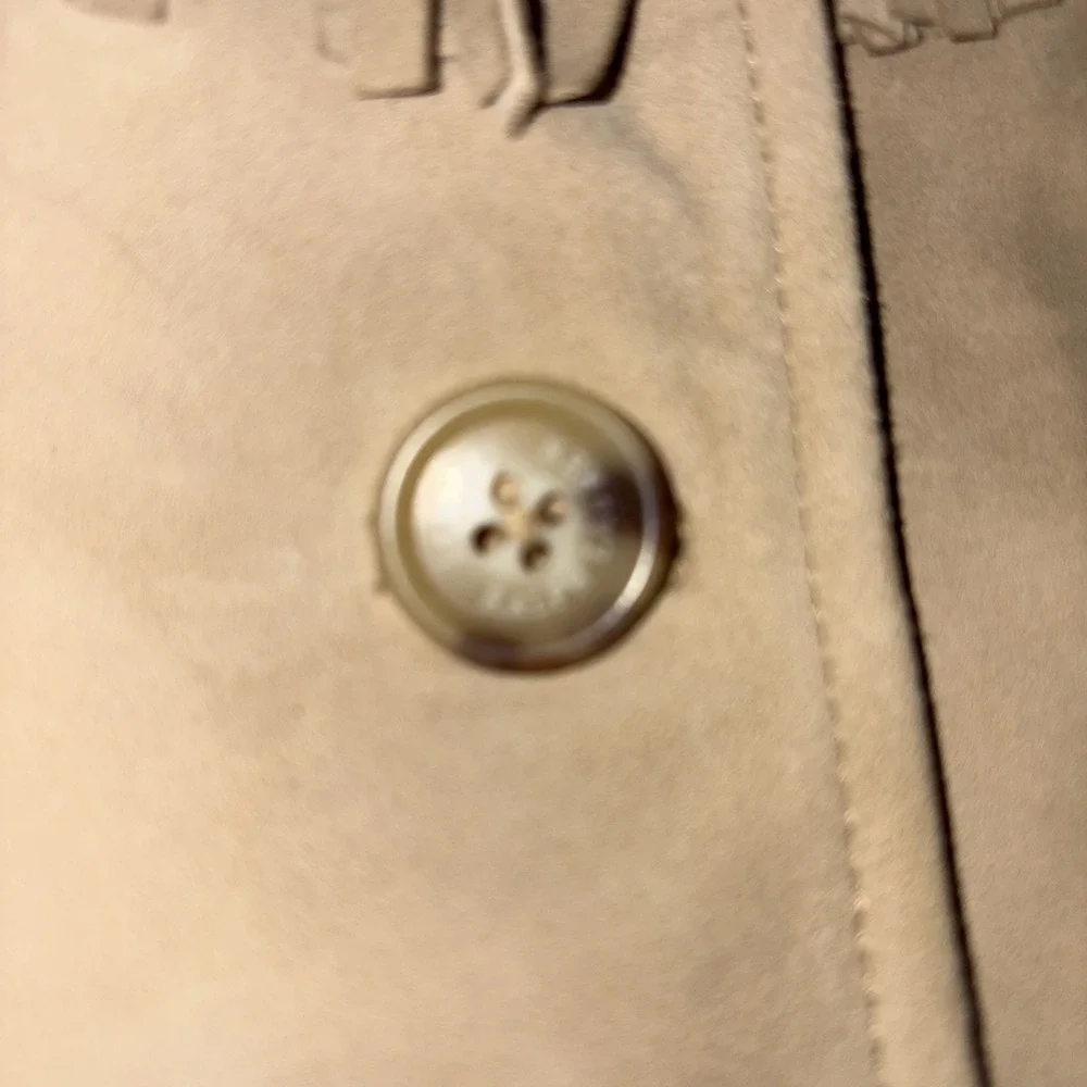 Lauren Ralph Lauren Suede Leather Fringe Western Jacket Camel Women's 18 - Picture 4 of 11